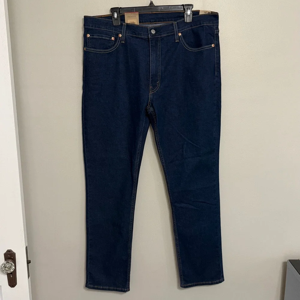NEW Levis 511 Mens 38x32 Slim Fit Stretch Dark Denim Blue Jeans